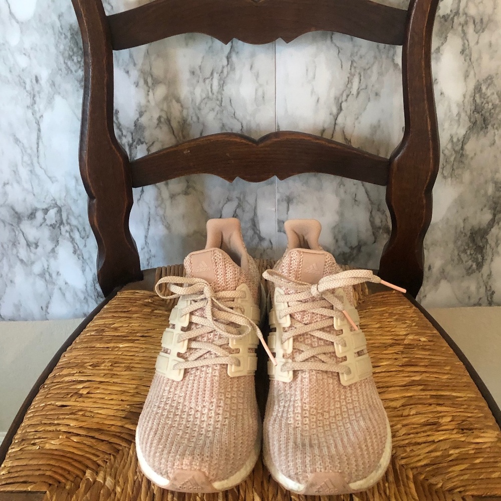 adidas blush pink ultra boost running shoe 9 m - Picture 2 of 3